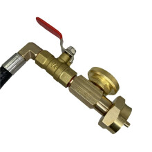 Adattatore di Ricarica per Bombola di Propano Adattatore per Propano con Manometro Luminescente Connettore In Ottone con Tubo Flessibile