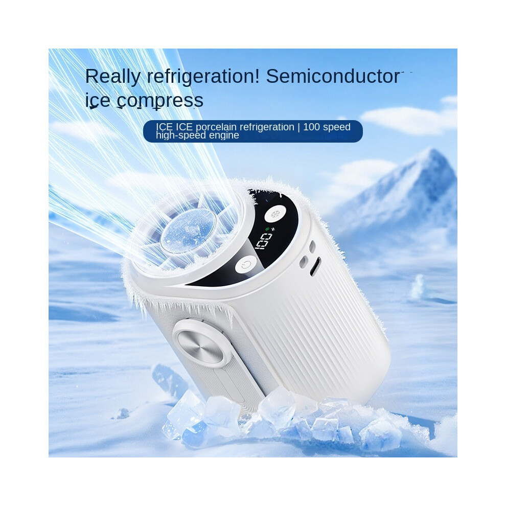Portable Waist Fan Semiconductor Cooling Usb Rechargeable Personal Fan White 8582579621678
