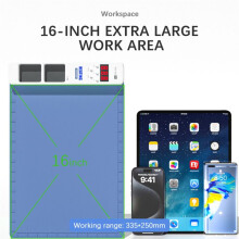 16 Inch LCD-Scheider Siliconen Voorverwarmingspad 120 voor Telefoons, Tabletscherm, Demontage, Verwarmingstafel, Reparatiegereedschap, EU-Stekker