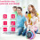 Mini Bluetooth karaokemachine met 2 draadloze microfoons (met stemvervormingseffecten en ledverlichting), draagbare Bluetooth-luidsprekerbox 2