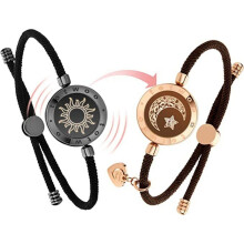 Brazalete para parejas, con vibración y luz, regalo romántico para hombres y mujeres, correa de silicona ajustable.
