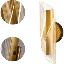 Lámpara de pared LED moderna de acrílico de 10 W para uso interior, elegante lámpara de pared blanca, 29 x 10 x 10 cm