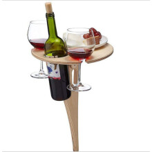 Mesa plegable para vino al aire libre, mesa de camping de madera, mesa auxiliar plegable portátil para picnics y patios.