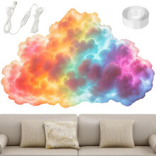 Lámpara LED DIY Thundercloud para habitación, lámpara de nube RGB de 200 cm con USB, decoración colorida de nube de tormenta para dormitorio