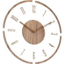 Reloj de pared de madera para sala de estar, oficina y dormitorio, 35 cm de diámetro, reloj de cuarzo silencioso para decoración del hogar.