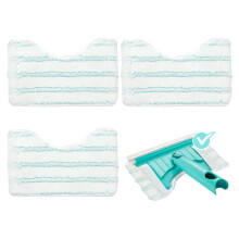 Juego de 3 paños para azulejos y baño, fundas de repuesto Micro Duo para mopa de baño, tela blanca, duraderas y absorbentes.