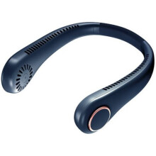 Ventilador de cuello portátil Deep Blue, mini ventilador portátil sin aspas manos libres con ángulo ajustable de 360 grados, silencioso y pe