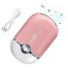 Ventilador para extensiones de pestañas, mini ventilador portátil USB, ventilador de cuello de bolsillo, ventilador de refrigeración recarga
