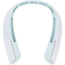 Ventilador de cuello portátil sin aspas, recargable por USB, de gran capacidad, pequeño, ideal para deportes y viajes, color verde.