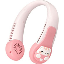 Ventilador de cuello portátil recargable por USB, silencioso, antitorsión, con batería integrada para niños, adultos, deportes al aire libre