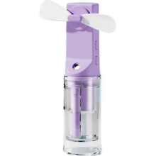 Ventilador nebulizador portátil recargable, 4 velocidades, morado.