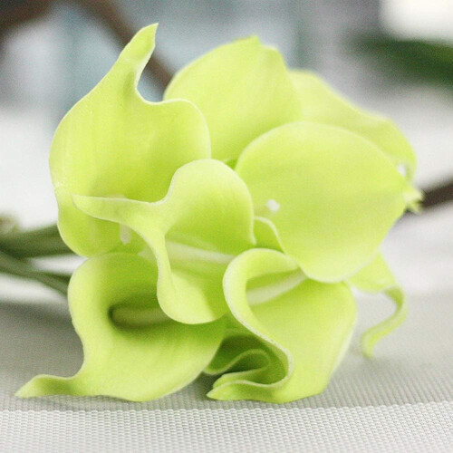 Τεχνητό κρίνο Calla με πραγματική αφή για γάμο, διακόσμηση σπιτιού Latex10Stems, λουλούδι 1