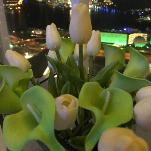 Τεχνητό κρίνο Calla με πραγματική αφή για γάμο, διακόσμηση σπιτιού Latex10Stems, λουλούδι 2
