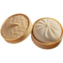 Juguete antiestrés de silicona suave con forma de dumpling, compatible con cestas de vapor, 1 unidad.