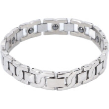 Pulsera magnética para hombre de titanio y acero inoxidable para aliviar el dolor de la artritis, diseño de terapia magnética.