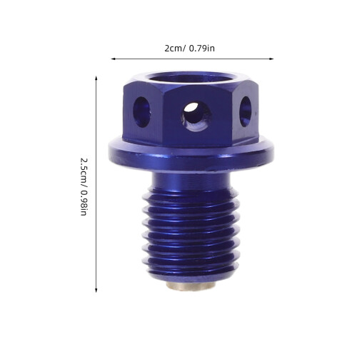 Blauwe Motor Olieafvoerschroef Met Rubberafdichting 1
