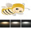 Plafoniera a LED per cameretta, design ape, dimmerabile con telecomando, 60 cm, gialla. 4