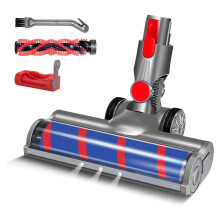 Vacuum Brush Head Compatible with V7 V8 V10 V11 V15 SV12 SV14 SV15, Turbo and Soft Roller, LED Light, Lock Button, for C