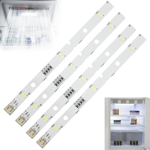 4 Pack LED Refrigerator Light Strips, Compatible Replacement Light Bars for Fridge Interior Lighting, Bright Energy-Savi