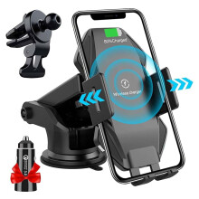 15W Car Phone Holder with Charging Function, Wireless Charging Dock and Auto Charger Accessory