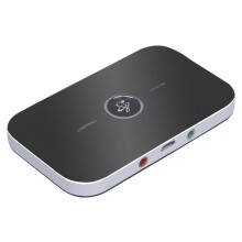 Bluetooth 2-in-1 Audio Transmitter and Receiver, 3.5mm AUX and RCA Adapter, Wireless Low Latency for Car, TV, HiFi Speak