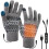 Heated Gloves with Switch, 3-Level Temperature Control, Grey, Windproof Winter Gloves for Outdoor Use 1