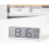 Wall Clock, 20.2 x 2 x 8 cm, Hanging Design with Pendulum, Temperature and Humidity Display, White 1