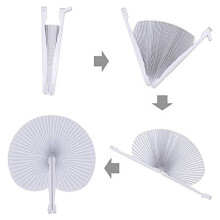 12PCS Paper Fans,Foldable Handheld Fans for Women,Wedding Folding Hand Fan for Bridal Guest Church Party Favors DIY