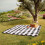 Waterproof Picnic Blanket Mat, 200 x 200 cm, Black Checkered Pattern, Foldable Outdoor Mat 6