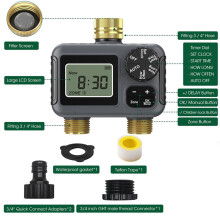 Dubbele Uitlaten Automatische Irrigatietimer Tuinwatertimer Slim Irrigatiesysteem Kraanwaterklep