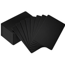 Cartes de Visite Vierges en Métal de 0,8 mm pour Gravure Laser, Plaque D'Aluminium, Cartes Cadeaux en Métal Noir 86 X 54 mm, 26 Pièces