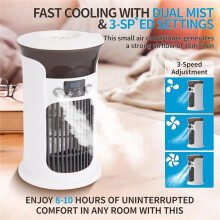Climatizador Evaporativo USB 880 ml com Humidificador e Luz LED