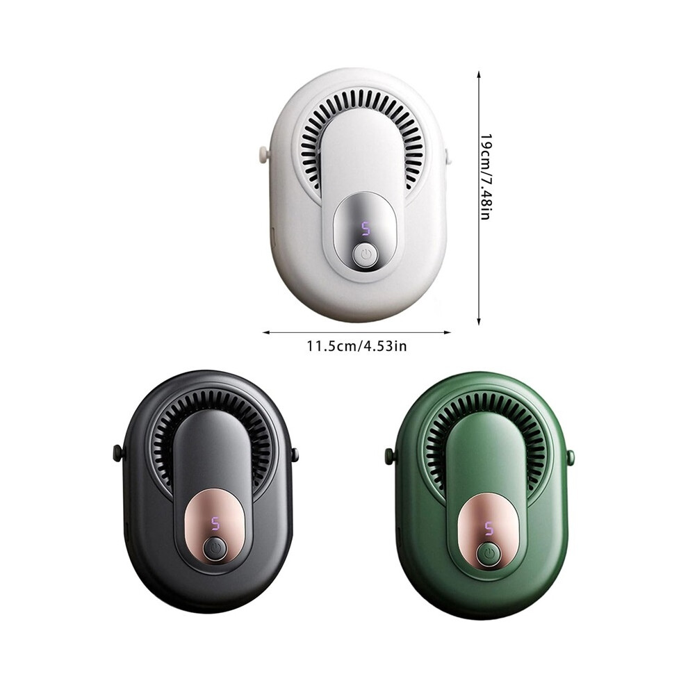 Wearable Waist Clip Fan, 3500Mah Rechargeable Portable Cooling Fan With Abs Texture For Outdoor Work, Travel And Camping, Green 8581903985554