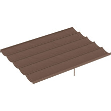 Replacement Canopy for 4 x 3 m Pergola, Retractable, Weather Resistant Polyester, Coffee, with Rain Drainage Holes