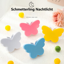 LED Butterfly Night Light, Light Sensitive, Plug In, Set of 4 Pieces, Soft Glow for Bedroom and Hallway