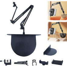 Bed Tablet Stand, 360 Degree Rotating Adjustable Phone Holder for Desk and Bedside Use