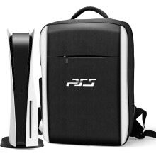 Shockproof Carrying Case for PS5 Console and Controllers, Large Capacity Storage Bag with Durable Protective Design