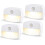 LED Night Light with Motion Sensor, 4 Pack Warm White Battery Operated Lights, 2 Modes, Auto On Off Sensor Light for Hal 1