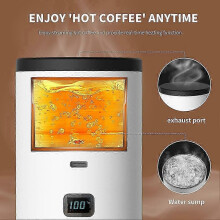 (With bracket, Glod) Portable Coffee Maker Espresso Machine 7800mAh Self-Heating Travel Coffee Maker for Camping Car RV Hiking Office
