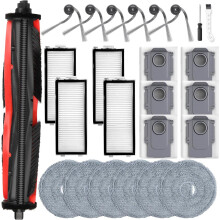 Kit di accessori per aspirapolvere robot da 25 pezzi, 1 spazzola principale TriCut, 6 sacchetti per la polvere, 6 panni per mocio, 4 filtri
