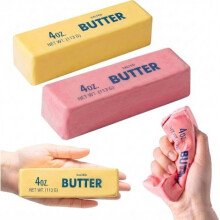 pezzi di giocattoli antistress sensoriali a lenta risalita a forma di burro, ideali per sacchetti regalo, premi e relax.