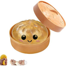 Squishy a forma di raviolo - Giocattolo gigante e soffice a forma di raviolo, Raviolente Misterioso, Morbido giocattolo antistress per adult