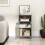 Bathroom Cabinet with Adjustable Shelf, Gray MDF 1