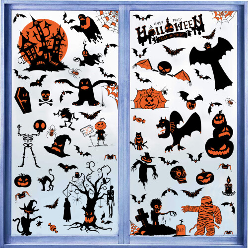 Halloween Transfer Stickers Pumpkin Ghost Witch 2