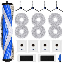 Kit de acessórios para aspirador robô DEEBOT T30 PRO Omni e T30 Omni, 4 sacos de pó, 1 escova principal, 4 escovas laterais, 2 filtros.