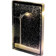 Luz de neve artesanal, conjunto de luzes de Natal, lanterna de rua iluminada para decoração de crianças e adultos, 15,5 x 9 x 3 cm