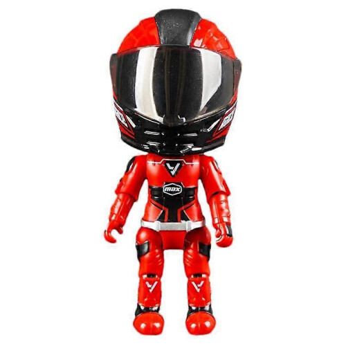 (Red) Q Version Motorcycle Action Figure - Transforming Model with Movable Joints 1