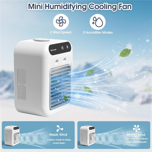 Mini Climatizador USB com Humidificador para Quarto e Escritório 1