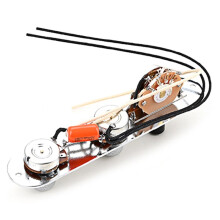 For Tele Telecaster Guitar Parts Wired Control Plate Chrome 3 Way Wired Loaded Prewired Control Plate Harness