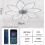 Adjustable 90W LED Ceiling Fan Light, Separate Light and Fan Control, Modern Ceiling Lamp 5